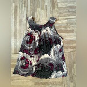 Express jumbo rose print tank top XS